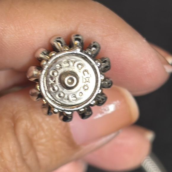 Silver Tone Magnetic Front Smoky Stone Brown Mesh Choker Necklace - Picture 9 of 11